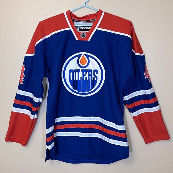 Reebok CCM Edmonton Oilers Jersey - Men's Size 52 - Blue Orange - Picture 1 of 11